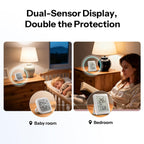 SONOFF SNZB-02DR2 AirGuard TH, sensor inteligente de temperatura y humedad Zigbee para interiores, pantalla LCD de 3.6 pulgadas, monitoreo de aplicaciones con gráficos, alertas de notificación, exportación de datos, pantalla remota de datos, paquete de 2