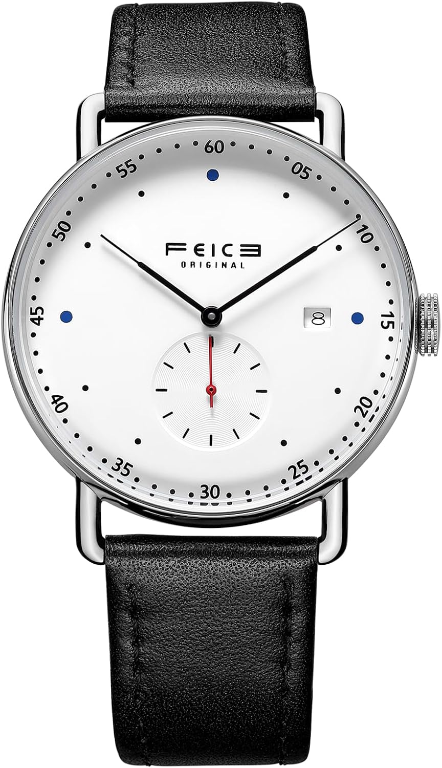 FEICE Relojes para hombres Mecanico Automático 5ATM Resistente al agua Acero inoxidable Relojes de lujo para uso casual, negocio y vestir FF019