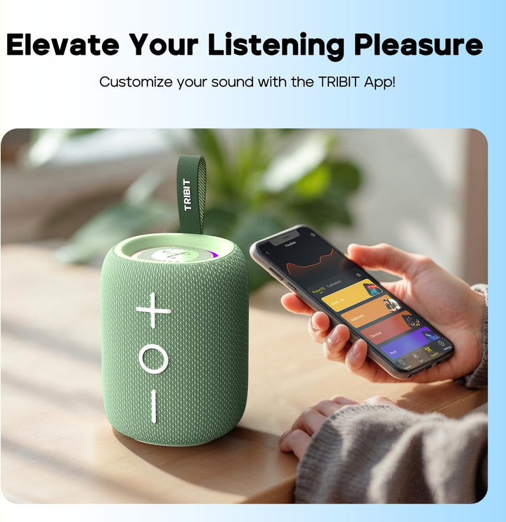 Tribit Altavoz Bluetooth portátil StormBox Mini+, 12W, altavoz de d...