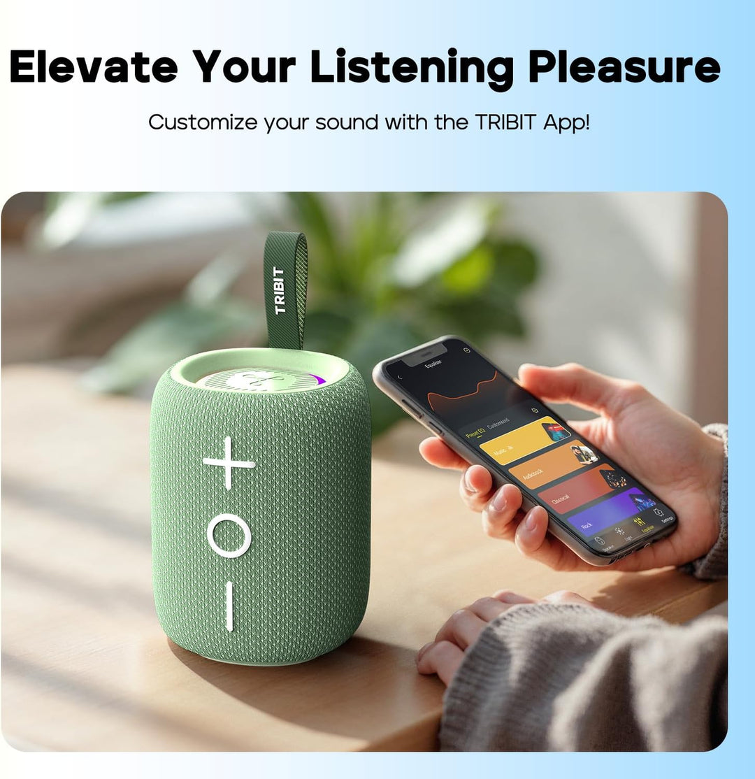 Tribit Altavoz Bluetooth StormBox Mini+, altavoz de ducha de 12 W c...