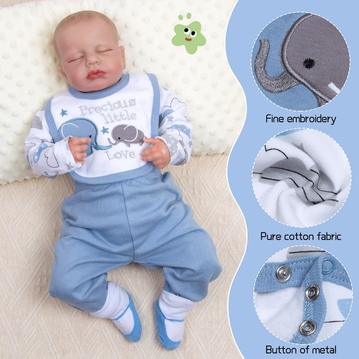 Juego de 12 piezas de accesorios de ropa de muñeca Reborn para muñe...