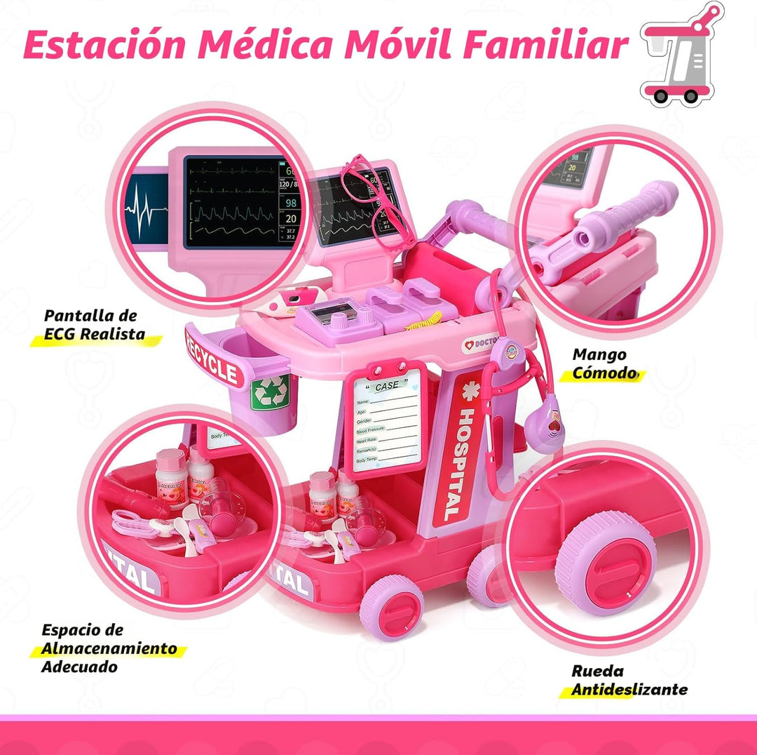 Liberry Kit de médico para niños pequeños de 2, 3, 4, 5, jue