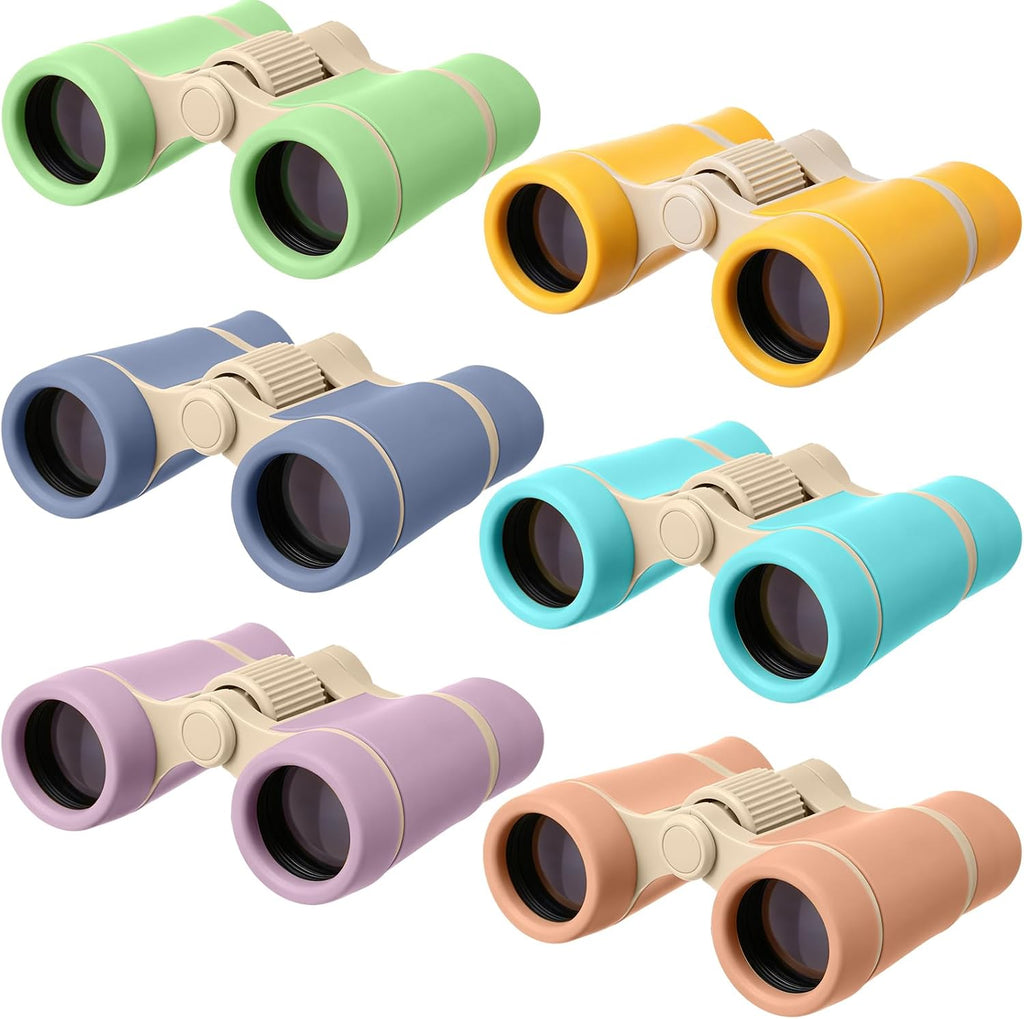 Yunsailing 6 prismáticos para niños de 3 a 12 años, colores suaves