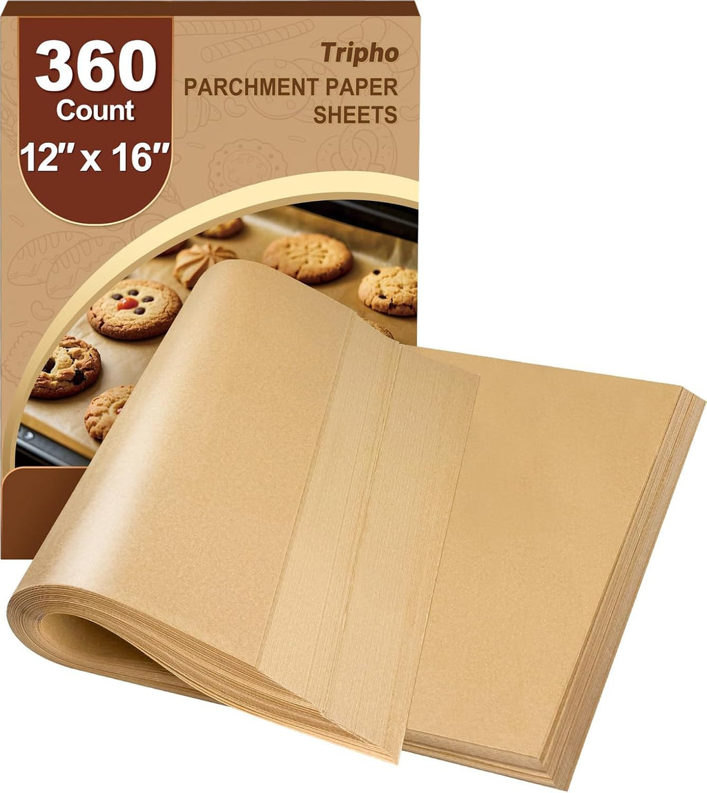 360 hojas de papel pergamino resistentes de 12 x 16 pulgadas para hornear