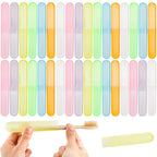 Hedume Estuche para cepillos de dientes de viaje de 35 piezas, 7 colores, portátil