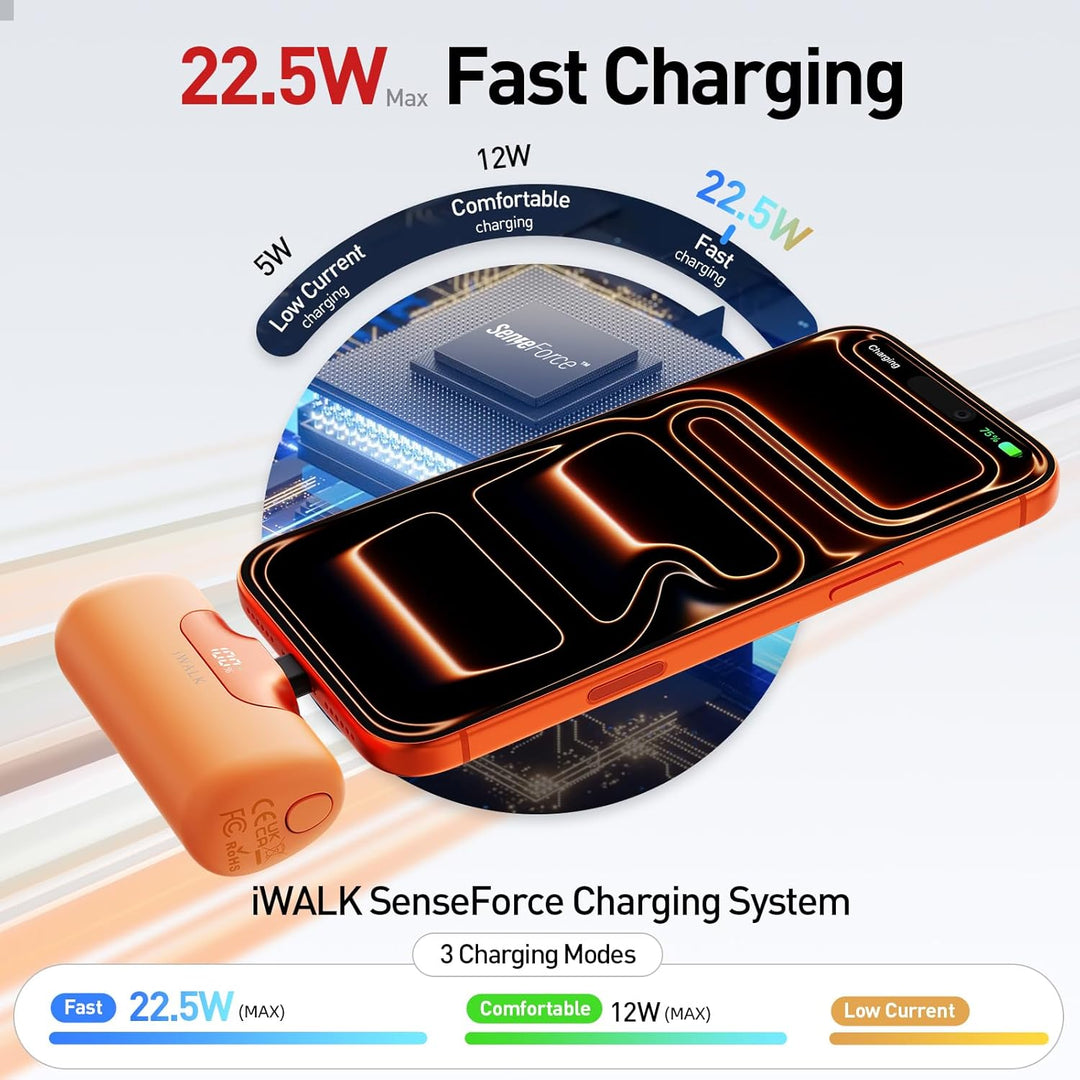 iWALK Cargador portátil de 5500 mAh Banco de energía pequeño de pró...