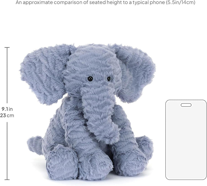 Jellycat Fuddlewuddle Elefante Animal de Peluche, Mediano 9 pulgada...