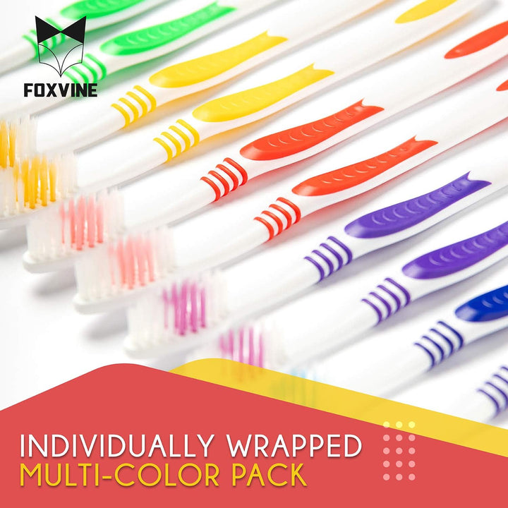 EcoFox Paquete de 25 cepillos de dientes a granel | Juego de cepill...