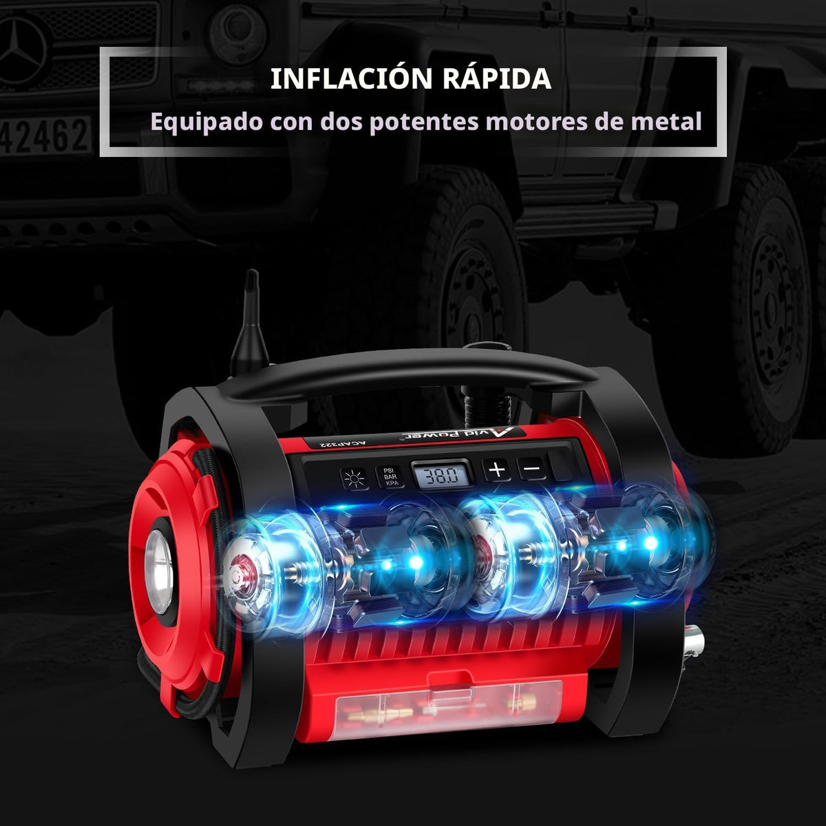 AVID POWER Inflador de neumáticos, compresor de aire portátil, bomb...