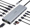 Estación de acoplamiento USB-C 14 en 1, 140 W PD 3.1, pantalla triple