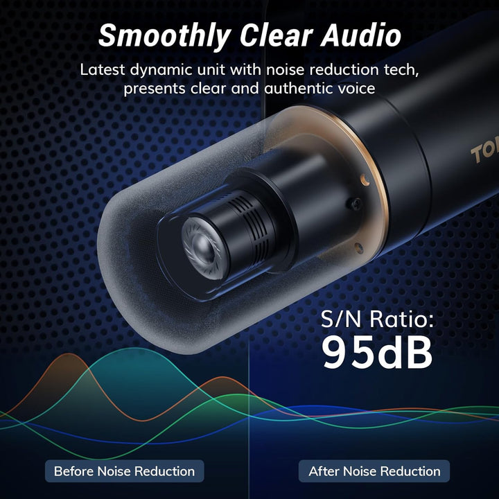 TONOR Micrófono dinámico, micrófono XLR para podcast, grabación, tr...