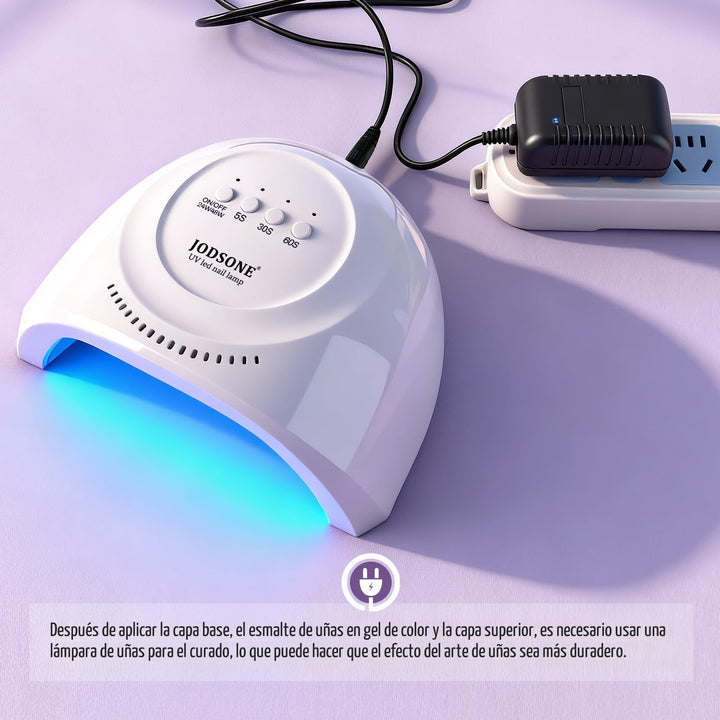JODSONE Kit de Esmalte de Uñas en Gel de 60 Piezas con Luz UV, Capa...