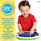 Crayola Luces táctiles para niños, garabatos musicales y tablero sensorial, juguetes sensoriales para niños pequeños, pintura de dedos sin ensuciar, regalo para niños pequeños