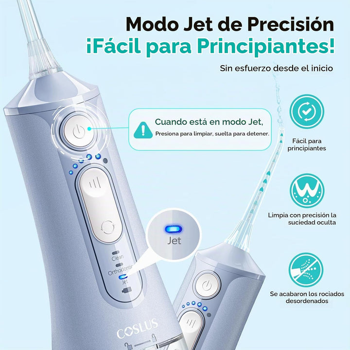 COSLUS - Irrigador de agua portátil para dientes: 3 modos y 6 ajust...