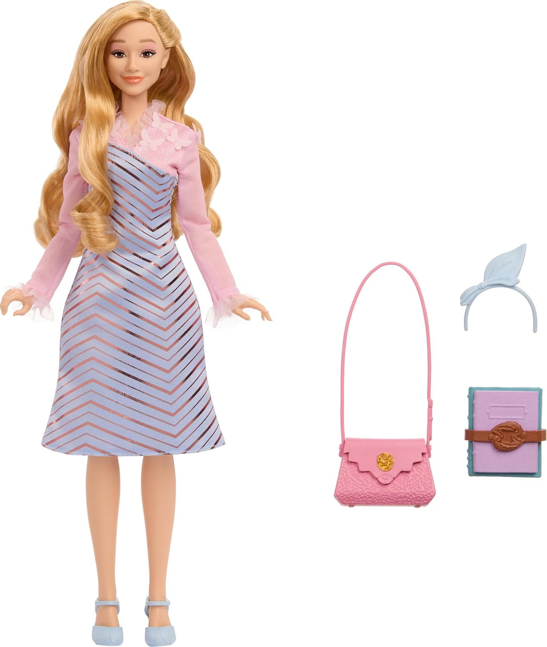 Mattel Universal Wicked Glinda Muñeca de moda con accesorios, cabel...