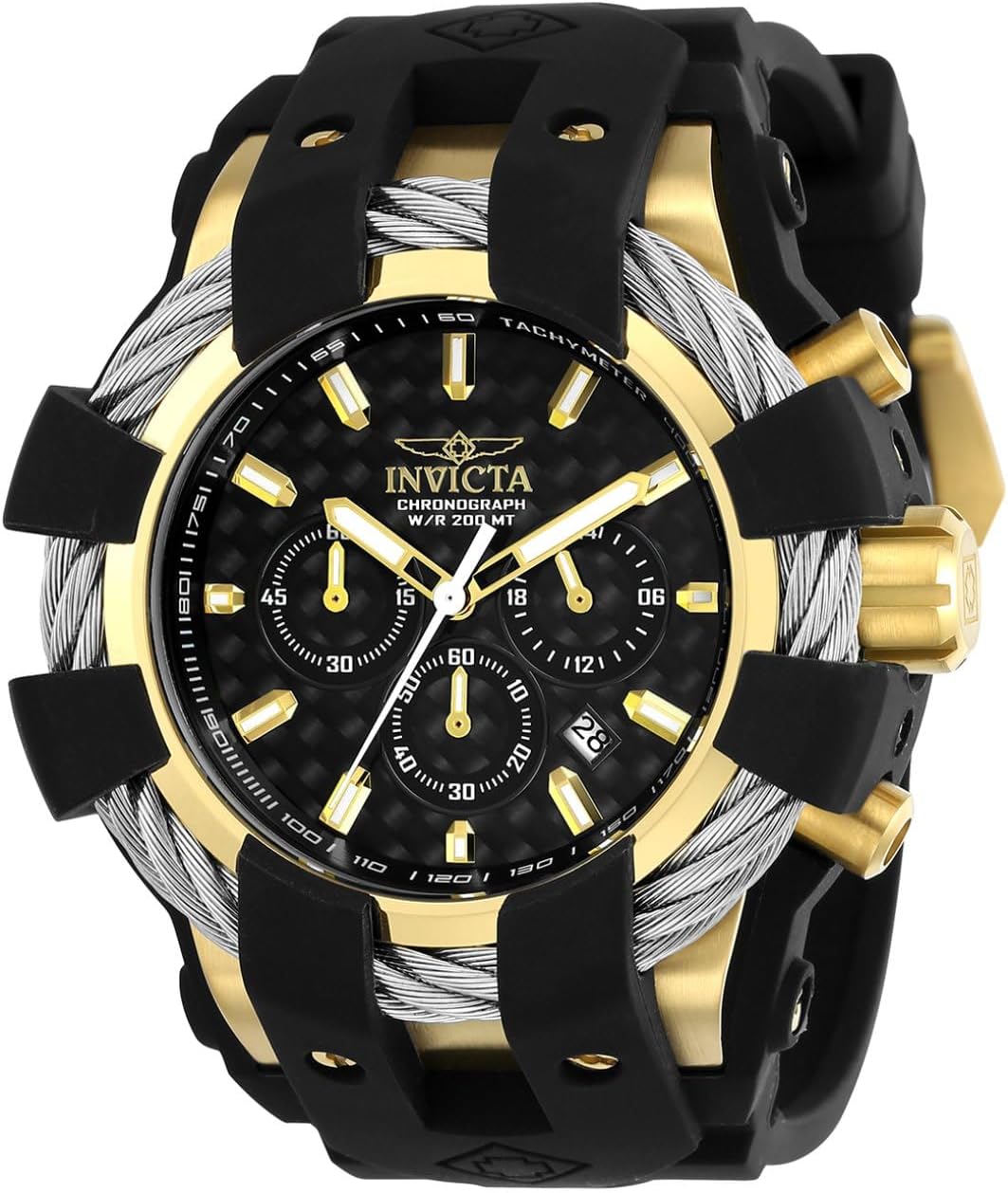 Reloj Invicta para hombre 23855 Bolt con pantalla analógica y cuarzo, color negro