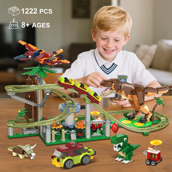 HOGOKIDS Juego de construcción de montaña rusa de