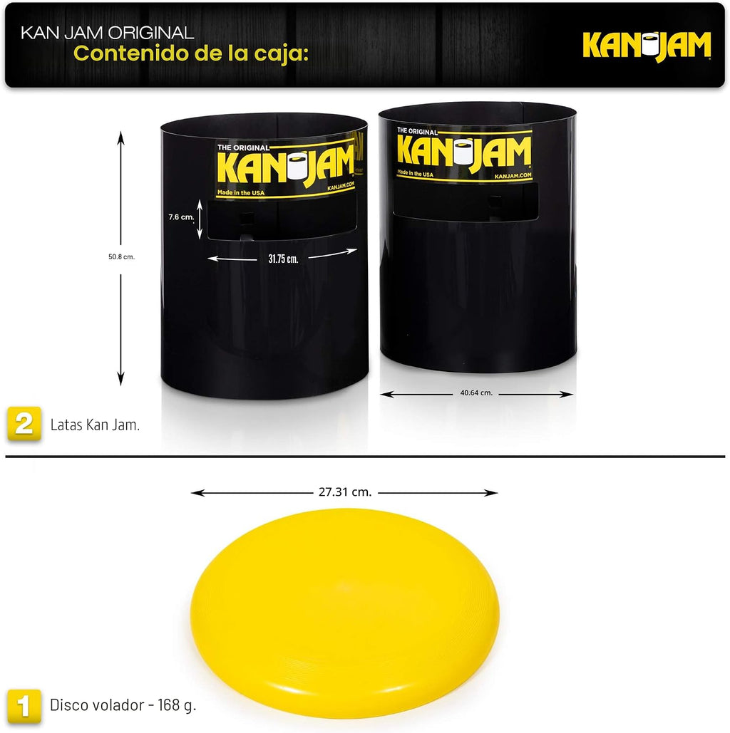 Kan Jam Juego de lanzamiento de discos - Juego al aire libre fabricado en los Estados Unidos para el patio, playa, parque, plataformas traseras - Edición Original, Illuminate, Pro, Edición de viaje y