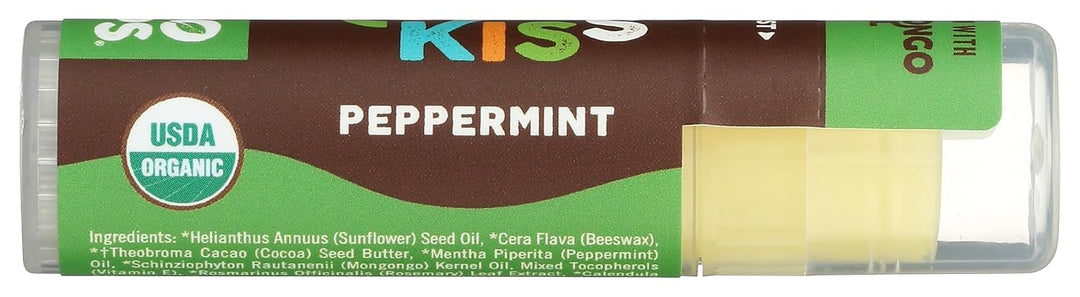 Eco Lips, Bálsamo labial Mongo Kiss Menta Orgánico, 0.25 onzas