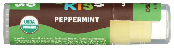 Eco Lips, Bálsamo labial Mongo Kiss Menta Orgánico, 0.25 onzas