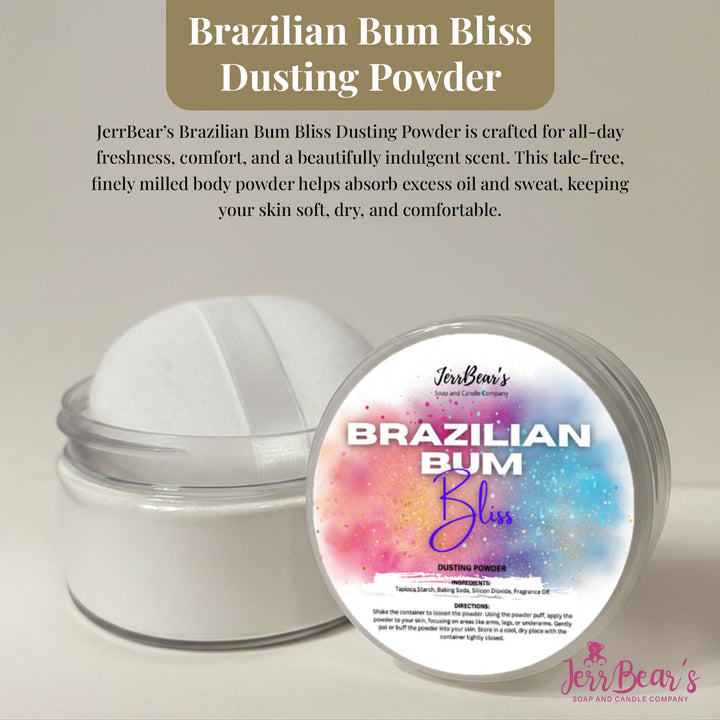 JerrBear's Polvo de polvo brasileño Bum Bliss, fórmula corporal...