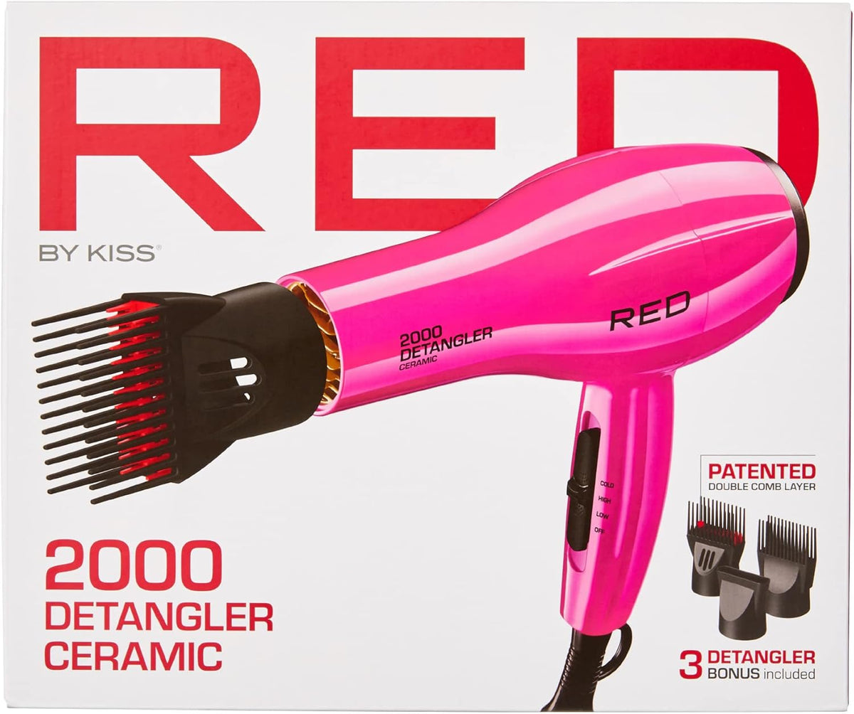 RED by KISS Secador de Cabello de Cerámica 2000, Secador Profesiona...