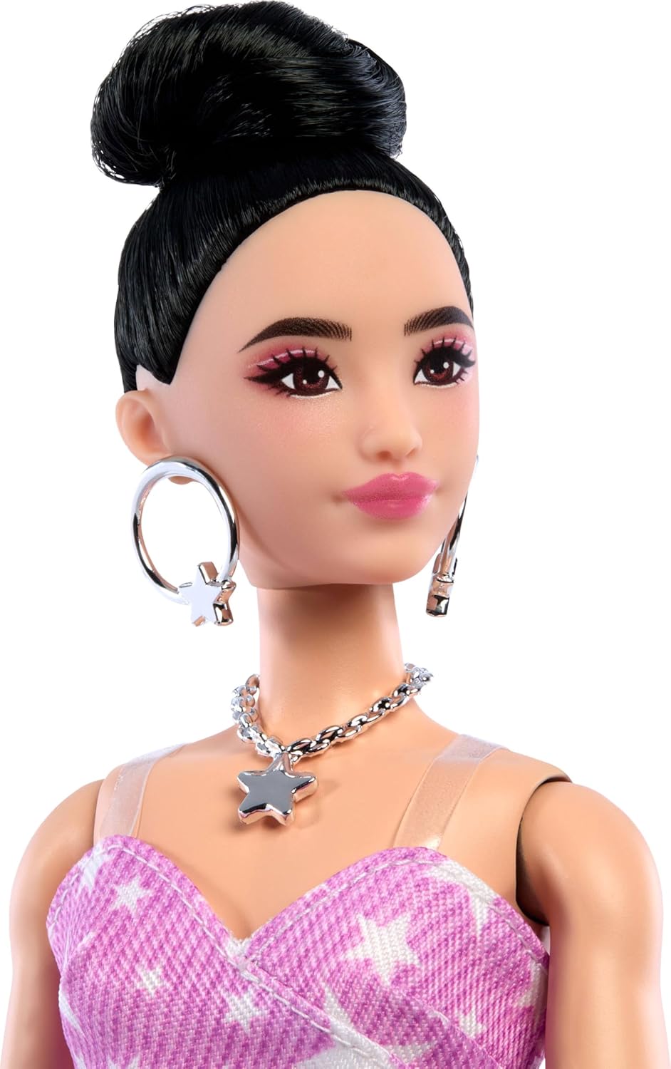 Barbie Muñeca de estilo de lujo #11 en vestido de mezclilla rosa es...