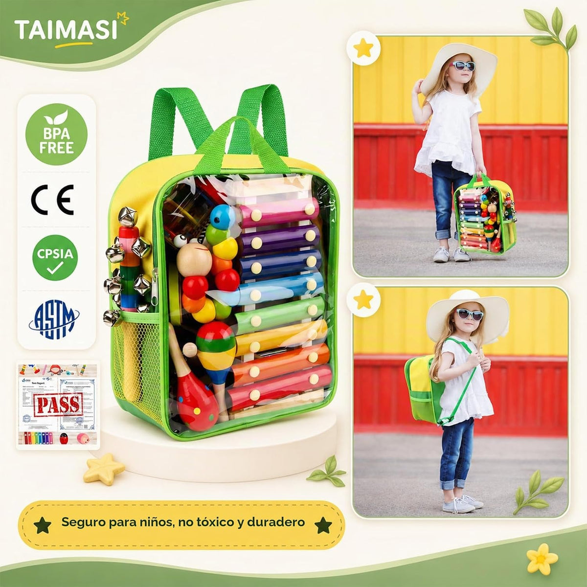 Instrumentos musicales para niños, 33 piezas, 18 tipos, instrumentos de percusión de madera, pandereta, xilófono, juguetes para niños, educación preescolar, aprendizaje temprano, juguete musical para