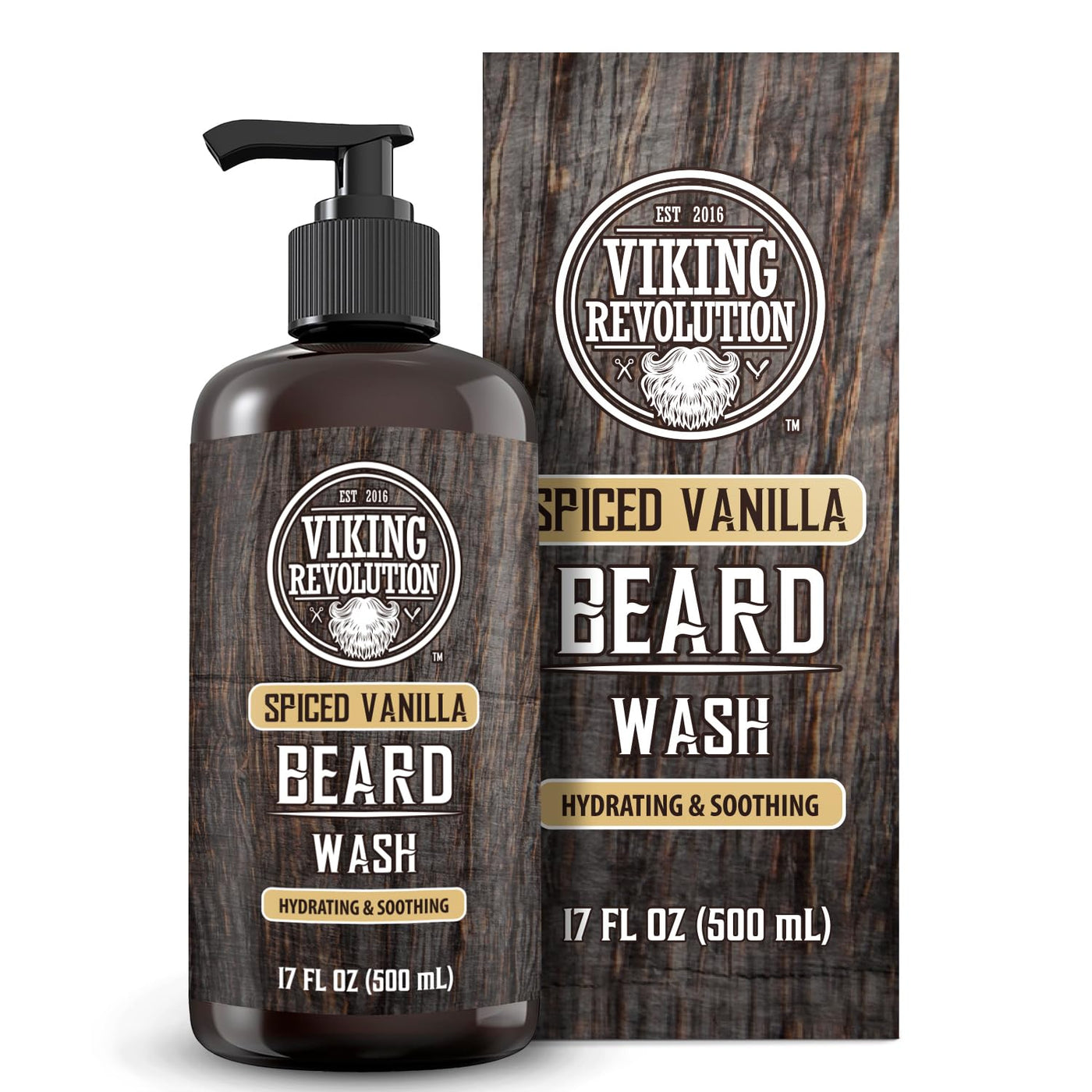 Viking Revolution Jabón de barba de vainilla con especias para homb...