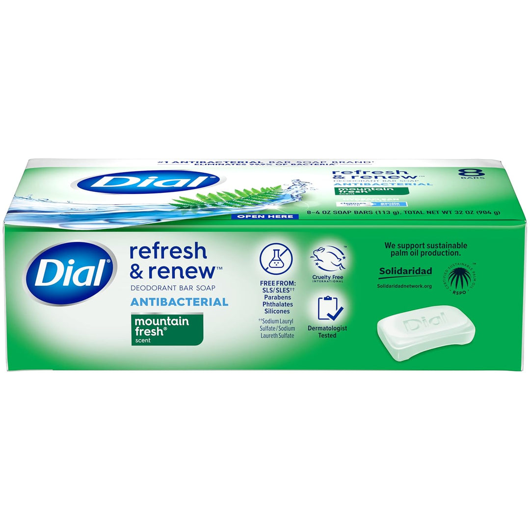 Dial Jabón Antibacteriano en Barra, Refrescar y Renovar, Fresco de...