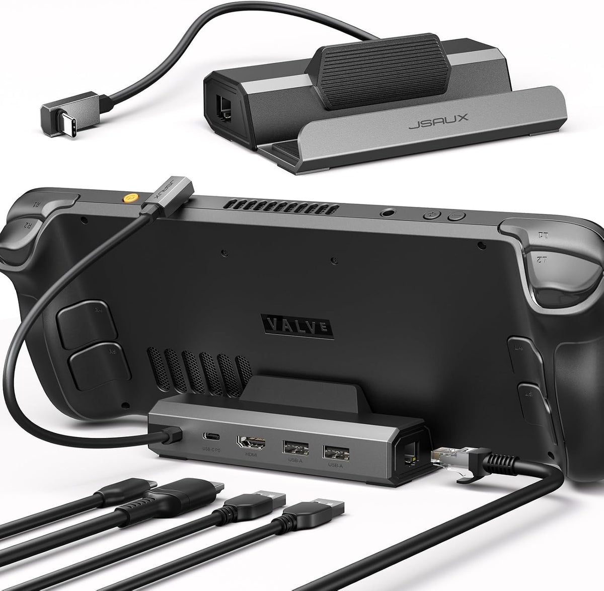 JSAUX 5-en-1 Docking Station para Steam Deck/ROG Ally X/Legion Go S-HB0602