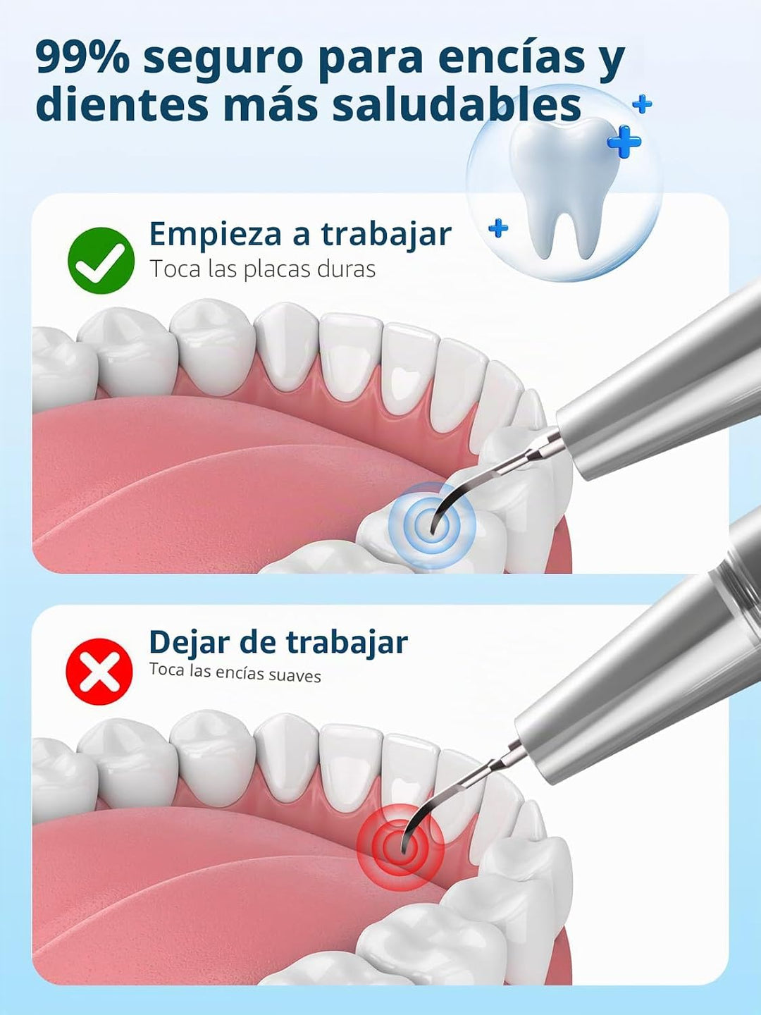 Removedor de placa para dientes, kit de limpieza de dientes, remove...
