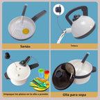 Utensilios de cocina para niños, utensilios de cocina para jugar, platos