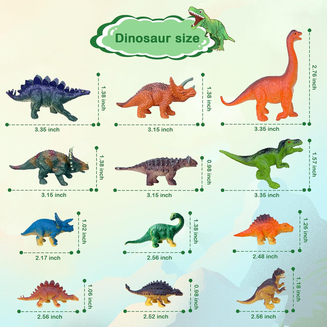 Juguetes de dinosaurio para niños de 3 a 5 años 12 figuras