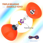 Diabolo Yoyo Pro Triple Cojinete Chino Yoyo, 5 "Chino Yoyo Diábolo Juguete