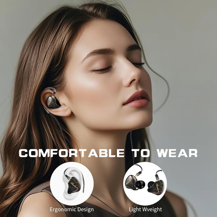 DCMEKA Auriculares IEM de doble controlador para juegos - Monitores...
