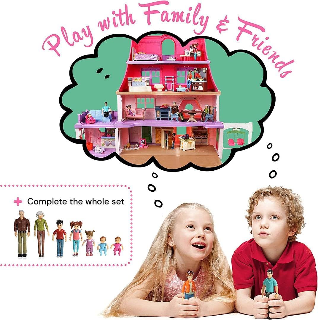 Beverly Hills Doll Collection TM Sweet Li'l Family Dollhouse Pe...