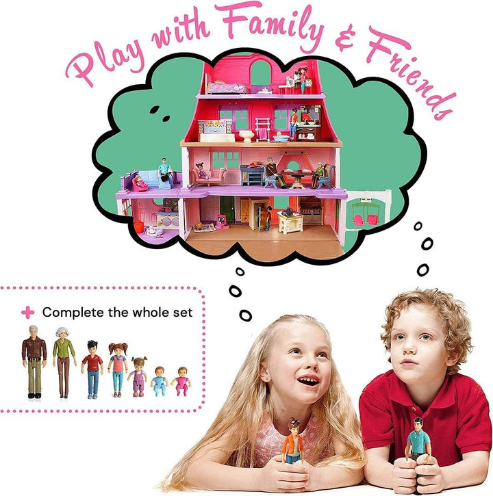 Beverly Hills Doll Collection TM Sweet Li'l Family Dollhouse Pe...