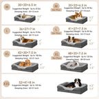 EHEYCIGA - Cama ortopédica XL para perros grandes, sofá de espuma viscoelástica para perros, color gris