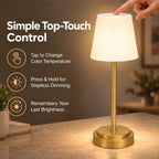 Lámpara Lámpara de mesa LED inalámbrica recargable, lámpara de ducha IP65, dorado