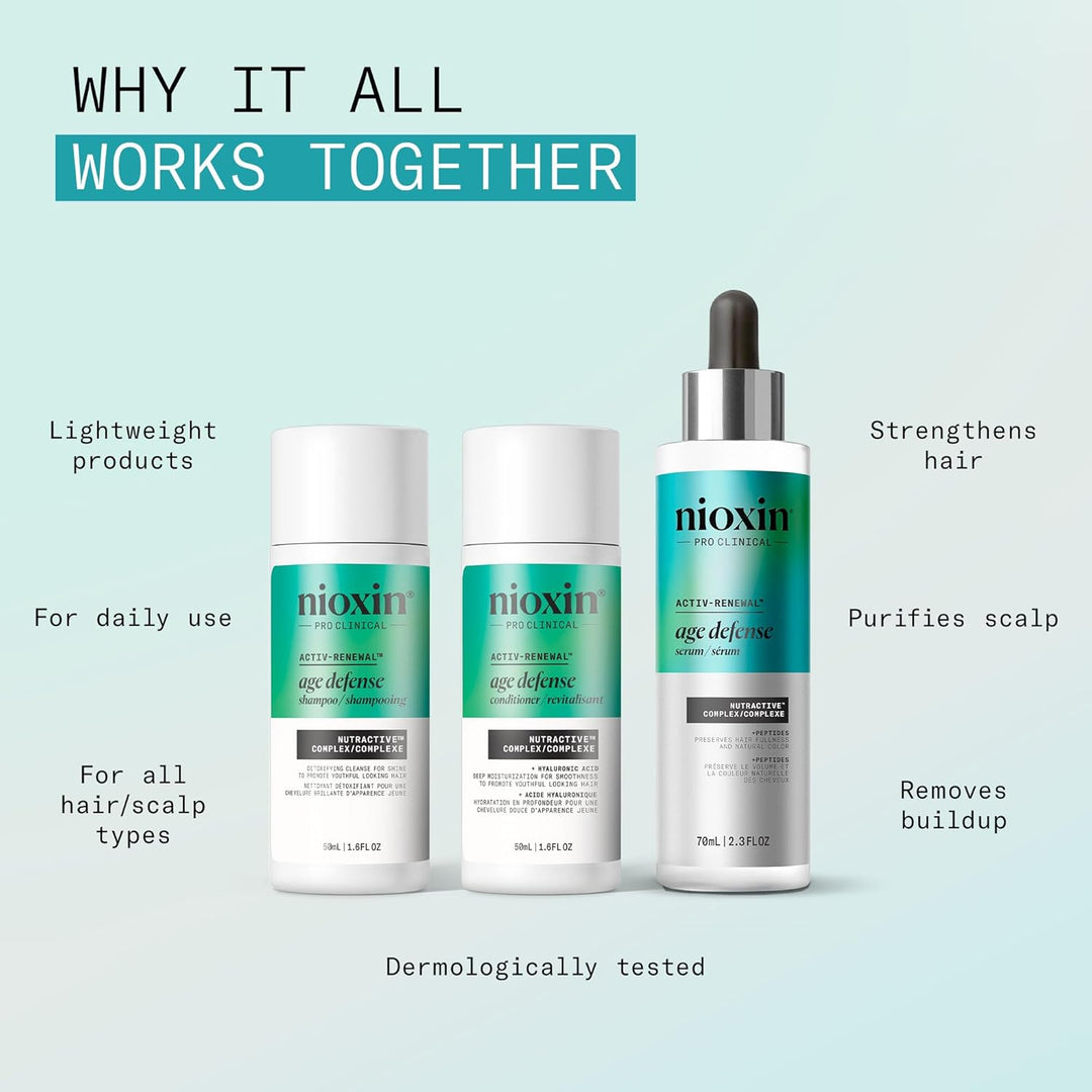 Nioxin Age Defense Kit antienvejecimiento | Limpiador desintoxicant...