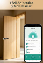 Cerradura de puerta inteligente con huella digital con mango de teclado: soporta múltiples métodos de entrada sin llave, incluyendo biometría, aplicación, contraseña, llave y tarjeta, adecuado para