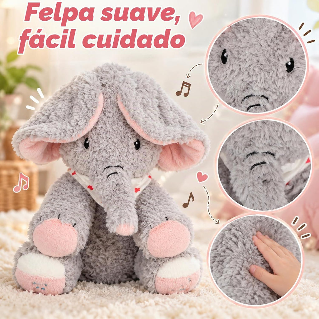 Peek A Boo Elephant - Juguete interactivo de peluche para cantar