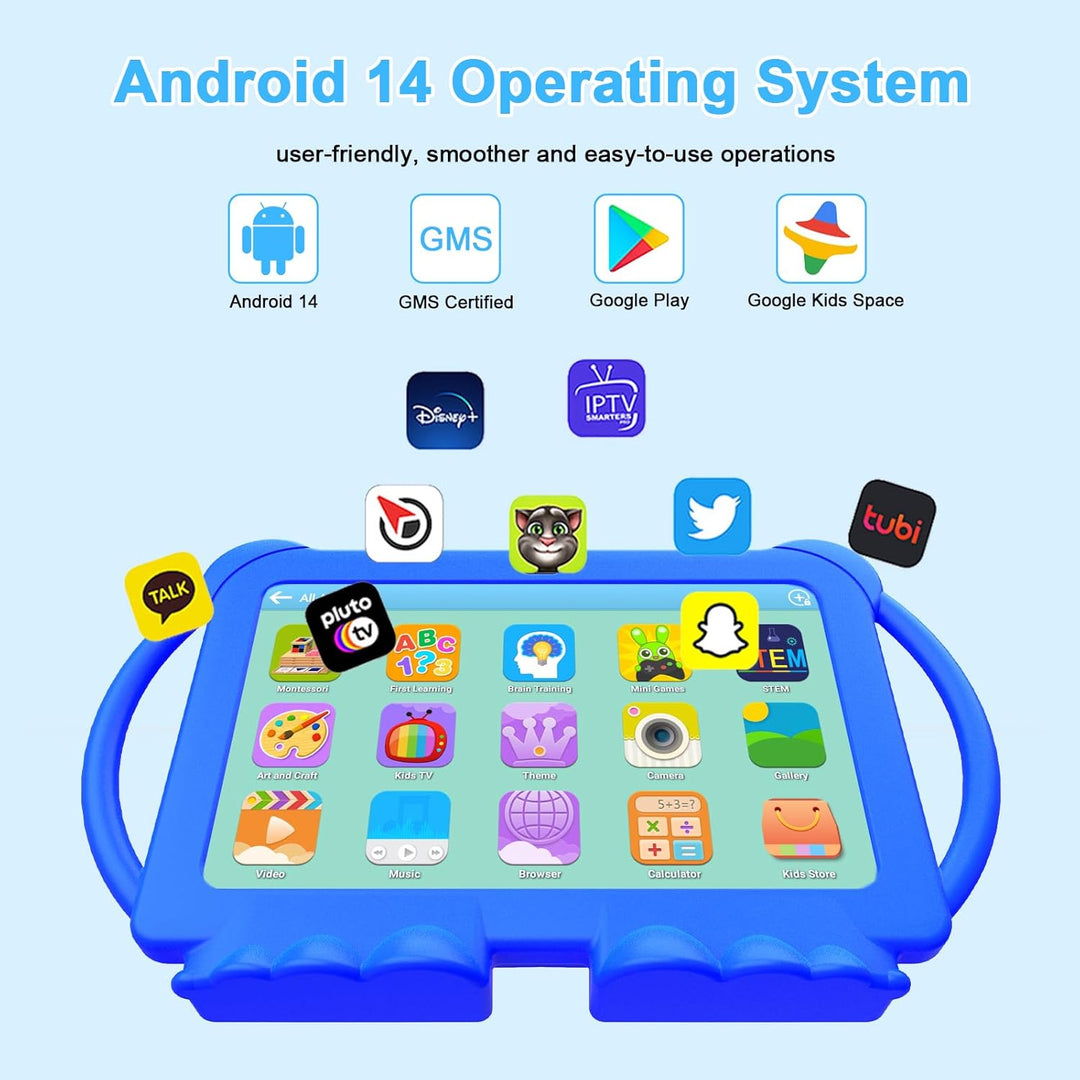 HOTTABLET Tableta para niños de 7 pulgadas, Android 12, 4 GB de RAM...