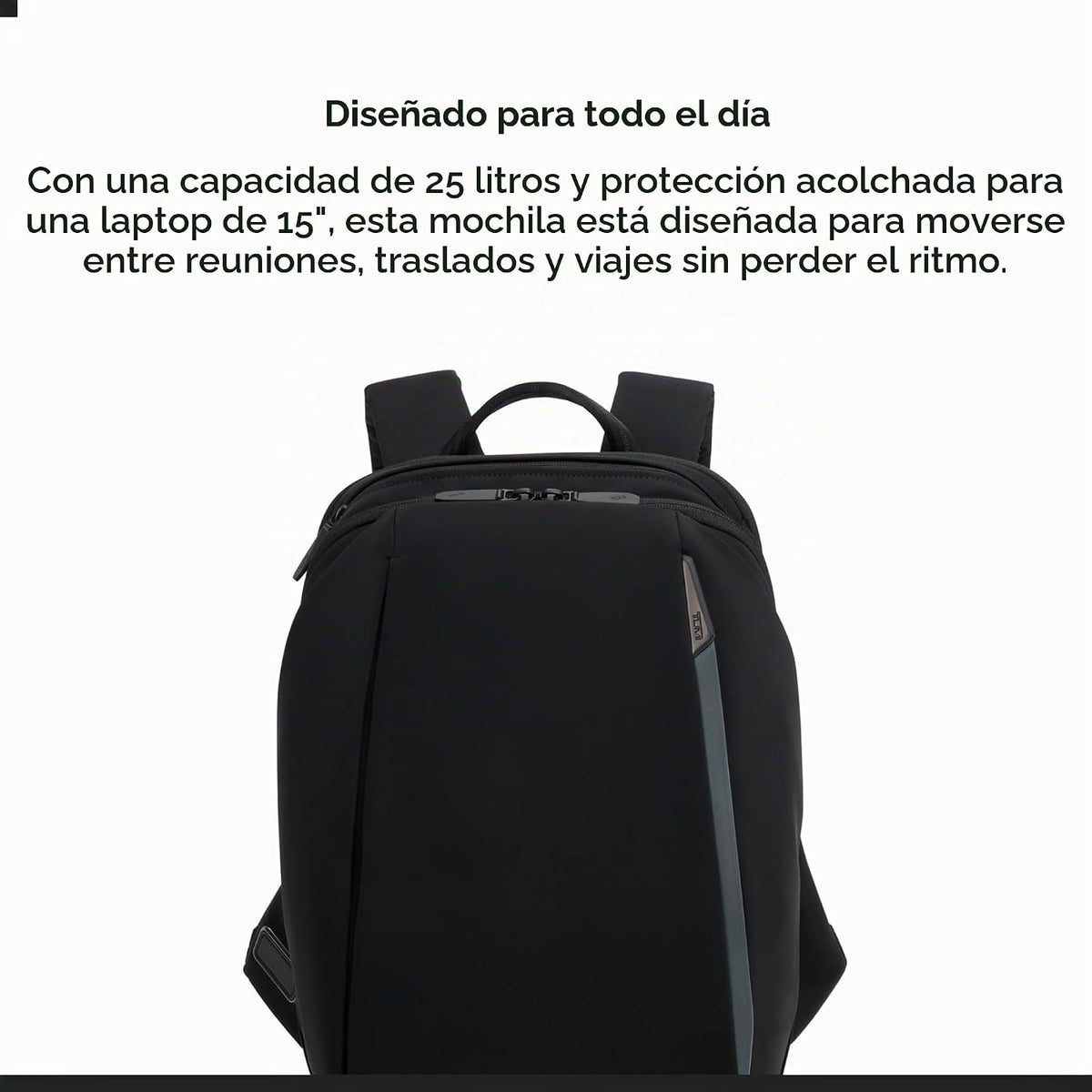 TUMI Axis Mochila mediana de 20 litros, se adapta a portátiles de hasta 15