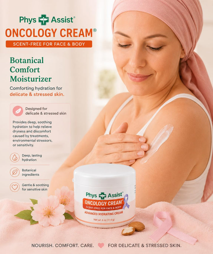 PhysAssist Oncology Cream Crema hidratante sin olor para rostro y c...