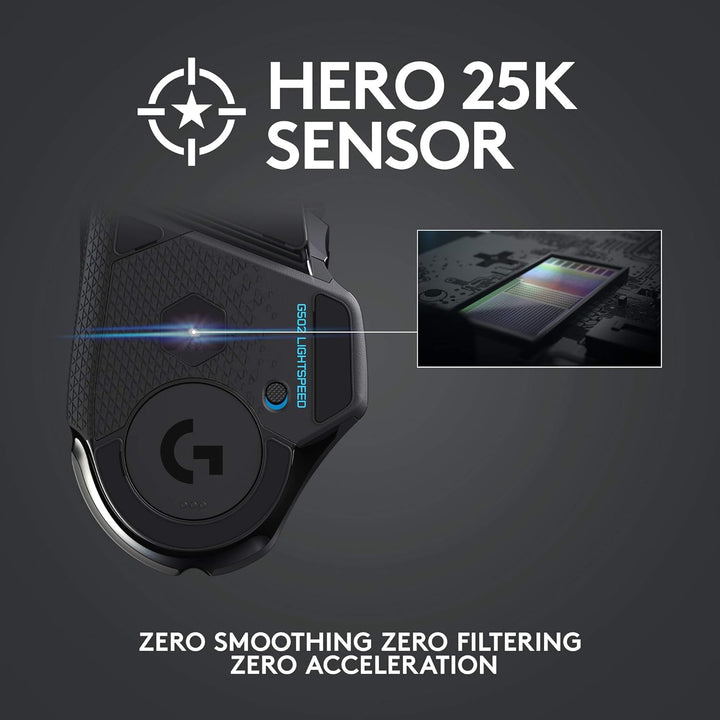 Ratón inalámbrico para juegos Logitech G502 Lightspeed con sensor H...