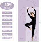 Esterilla de yoga extra ancha 76"x40"x10mm TPE antideslizante
