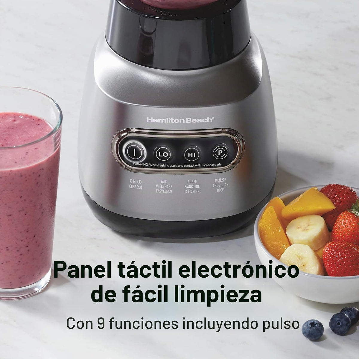 Hamilton Beach Quiet Blender para Smoothies con Wave Action System