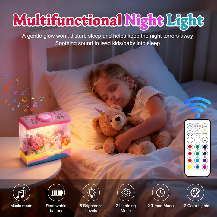 Kit de terrario de unicornio iluminado para niños - Luz
